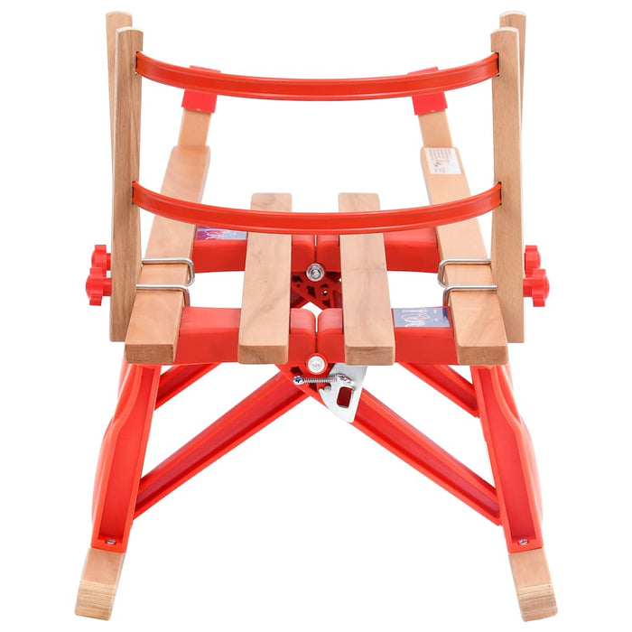 Slittino Pieghevole con Schienale in Legno 119 cm 92493