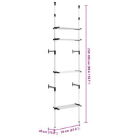 Sistema per Guardaroba Telescopico con Mensole in Alluminio 321106