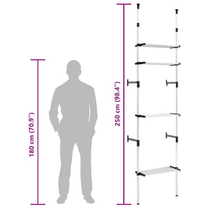 Sistema per Guardaroba Telescopico con Mensole in Alluminio 321106