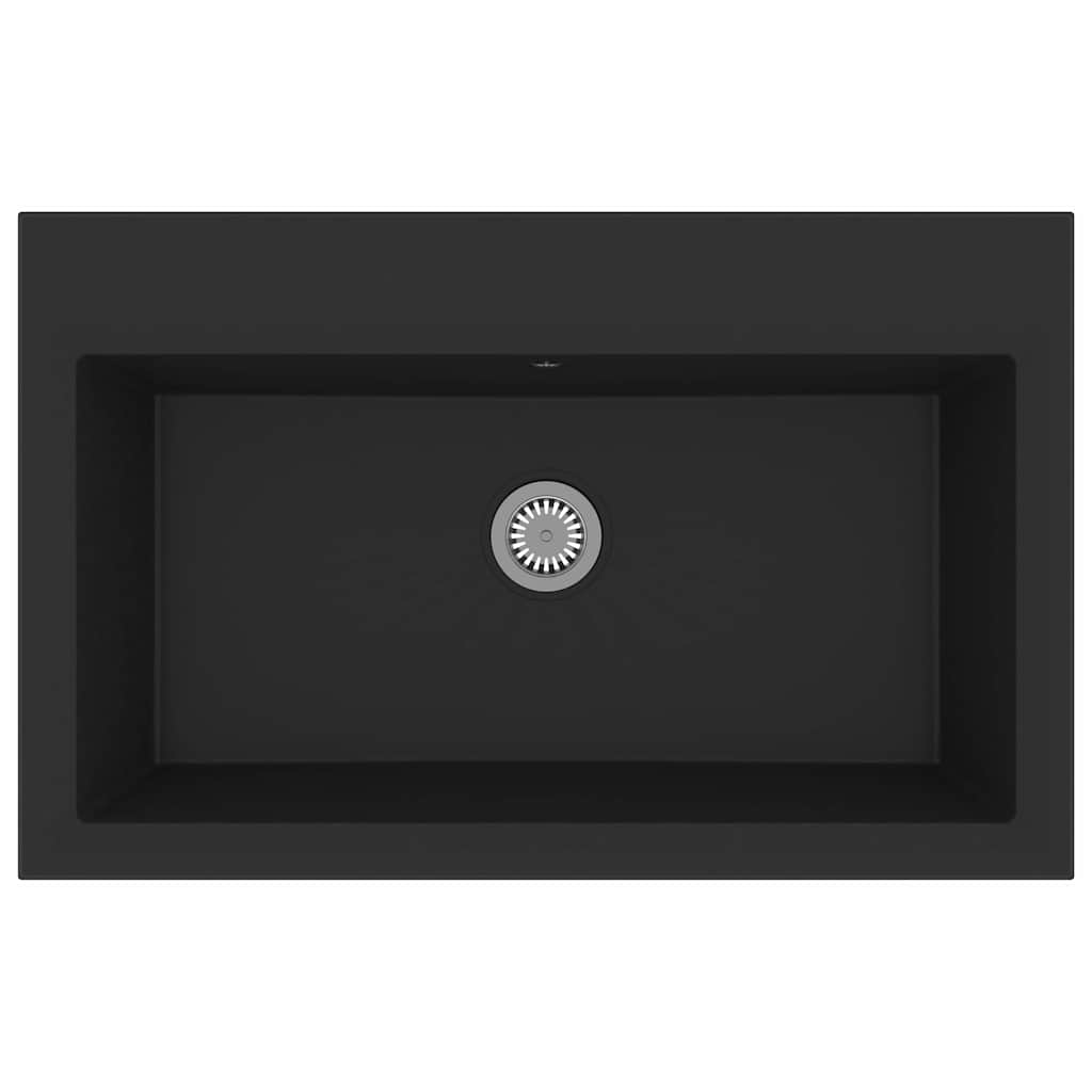 Lavello da cucina-Lavandino-Lavabo Nero 79 x 50 x 31 cm Granito