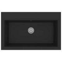 Lavello da cucina-Lavandino-Lavabo Nero 79 x 50 x 31 cm Granito