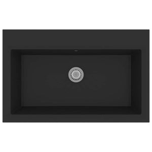 Lavello da cucina-Lavandino-Lavabo Nero 79 x 50 x 31 cm Granito