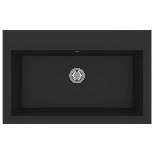 Lavello da cucina-Lavandino-Lavabo Nero 79 x 50 x 31 cm Granito