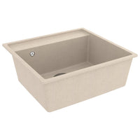 Lavello da cucina con foro troppo pieno in granito beige 02_0004371