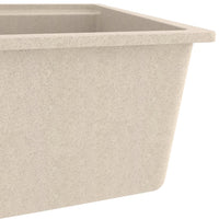 Lavello da cucina con foro troppo pieno in granito beige 02_0004371