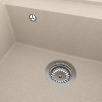 Lavello da cucina con foro troppo pieno in granito beige 02_0004371