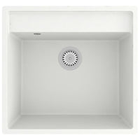 Lavello da cucina con foro troppo pieno 53 x 50 cm granito bianco 02_0002384