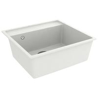 Lavello da cucina con foro troppo pieno 53 x 50 cm granito bianco 02_0002384