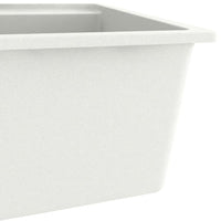Lavello da cucina con foro troppo pieno 53 x 50 cm granito bianco 02_0002384