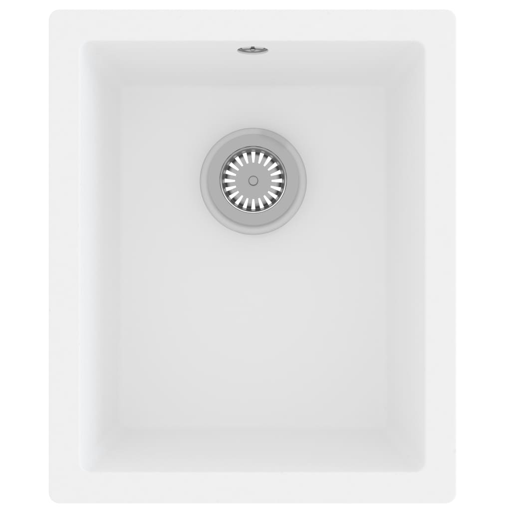 Lavello cucina con foro troppopieno 38 x 46 cm granito bianco 02_0002396