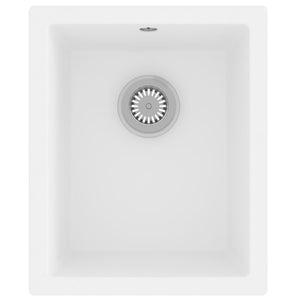 Lavello cucina con foro troppopieno 38 x 46 cm granito bianco 02_0002396