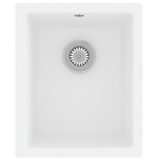 Lavello cucina con foro troppopieno 38 x 46 cm granito bianco 02_0002396