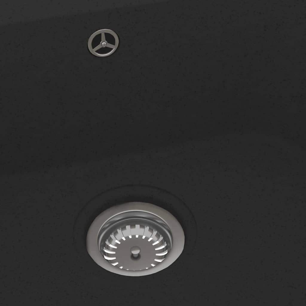 Lavello da cucina in granito nero 760x480x184 mm - 147081