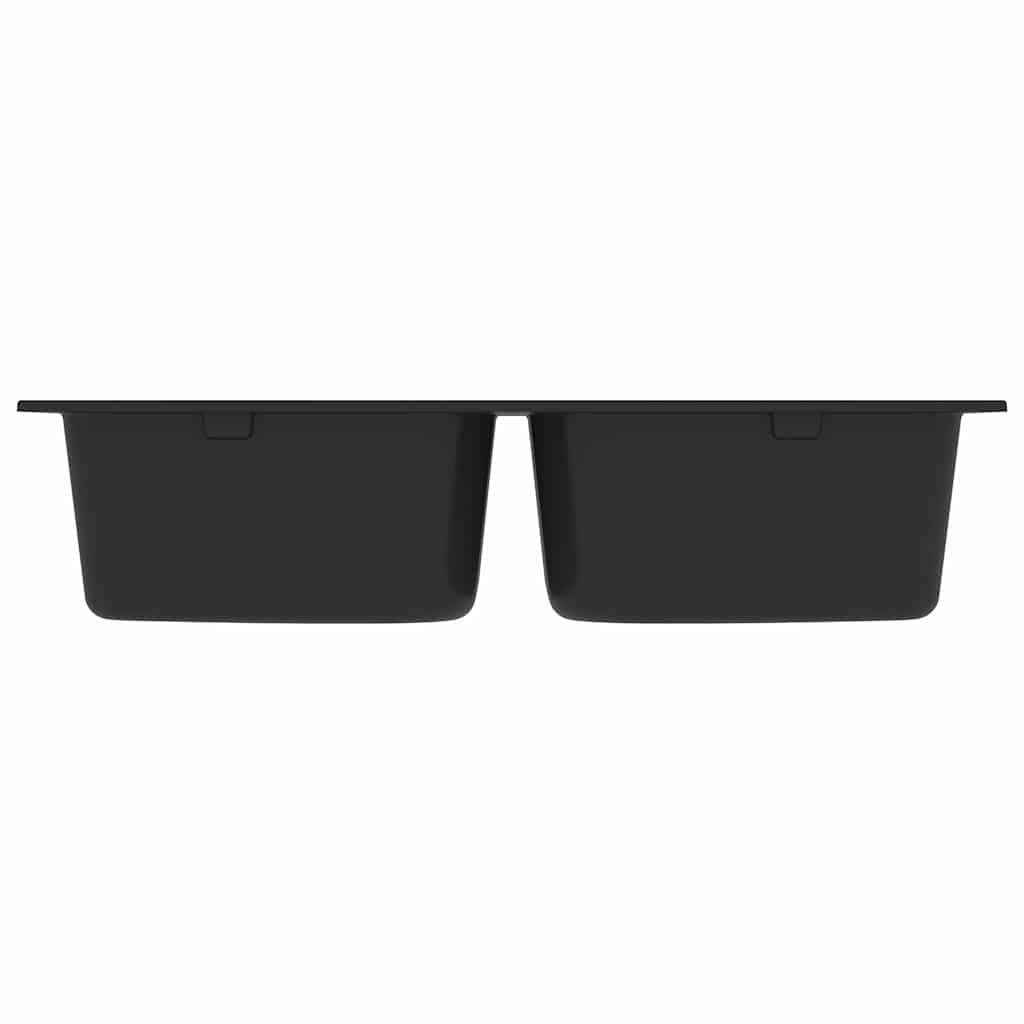 Lavello da cucina in granito nero 760x480x184 mm - 147081