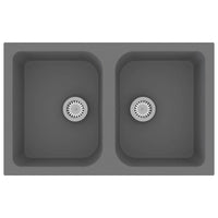 Lavello da cucina  grigio 760x480x184 mm granito 147082