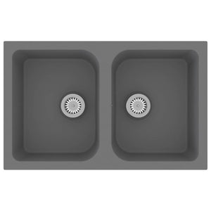 Lavello da cucina  grigio 760x480x184 mm granito 147082