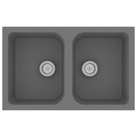 Lavello da cucina  grigio 760x480x184 mm granito 147082