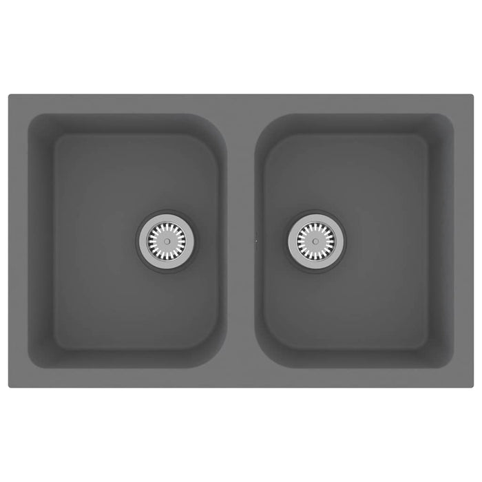 Lavello da cucina  grigio 760x480x184 mm granito 147082
