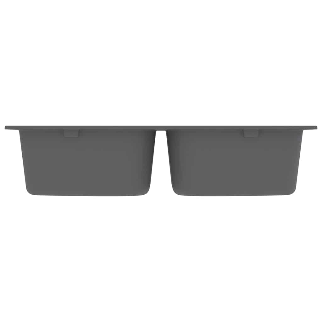 Lavello da cucina  grigio 760x480x184 mm granito 147082