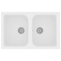 Lavello da Cucina Bianco 760x480x184 mm Granito 147084