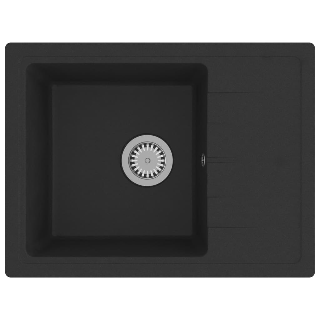 Lavello da cucina con foro troppo pieno 58 x 44 cm granito nero 02_0004360