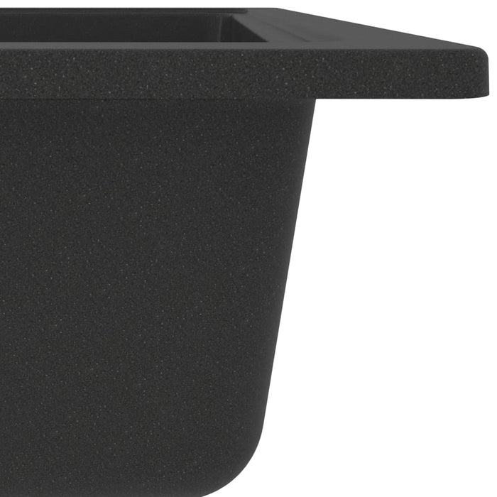 Lavello da cucina con foro troppo pieno 58 x 44 cm granito nero 02_0004360