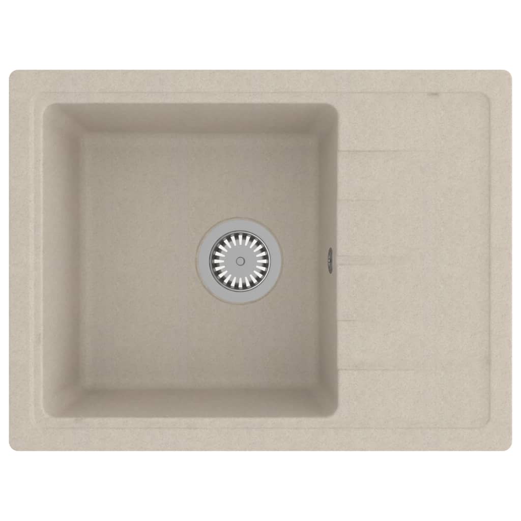 Lavello da cucina con foro troppo pieno 58 x 44 cm granito beige 02_0004358