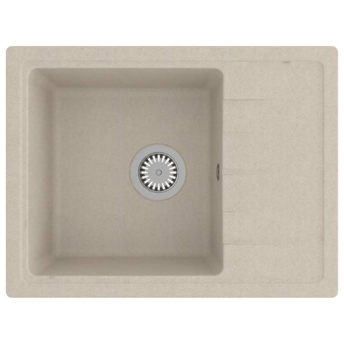 Lavello da cucina con foro troppo pieno 58 x 44 cm granito beige 02_0004358