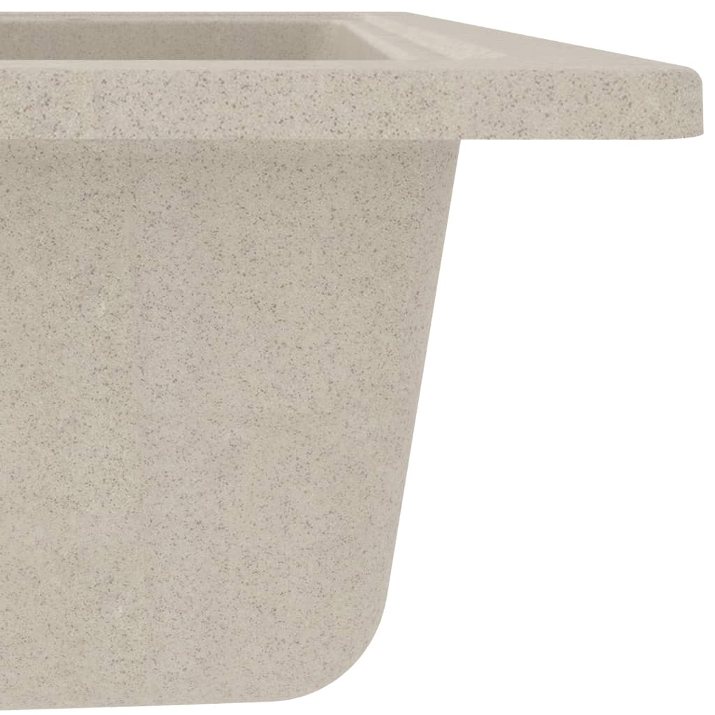 Lavello da cucina con foro troppo pieno 58 x 44 cm granito beige 02_0004358