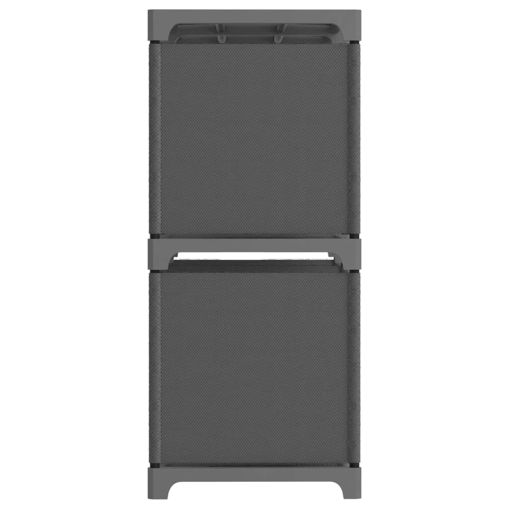 Mensola con 5 Vani a Cubo Grigia 103x30x72,5 cm in Tessuto