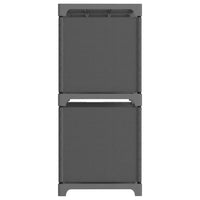 Mensola con 5 Vani a Cubo Grigia 103x30x72,5 cm in Tessuto