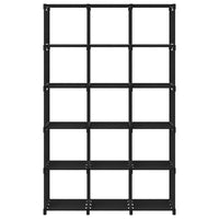 Mobile per 15 Scatole a Cubo Nero 103x30x175,5 cm in Tessutocod mxl 105399