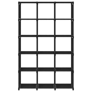 Mobile per 15 Scatole a Cubo Nero 103x30x175,5 cm in Tessutocod mxl 105399