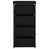 Armadietto con 4 Cestini in Tessuto Nero cod mxl 53840