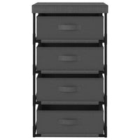 Armadietto con 4 Cestini in Tessuto in Acciaio Grigio cod mxl 48531