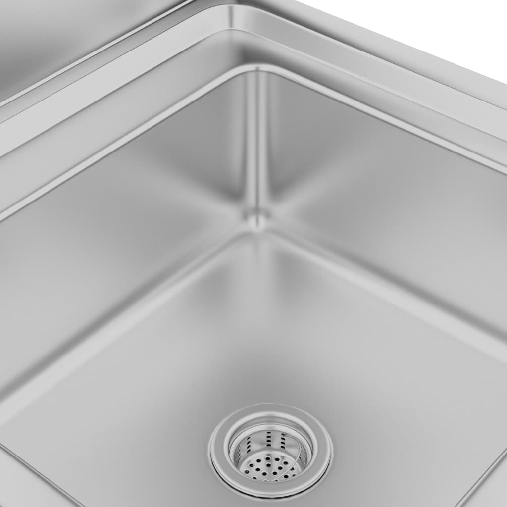 Lavello cucina professionale 60 x 60 x 96 cm Acciaio inox 02_0000723