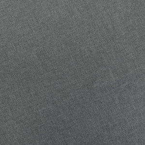 Poltrona con Poggiapiedi Grigio Chiaro in Tessuto