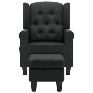 Poltrona Massaggiante con Poggiapiedi Grigio Scuro in Tessuto 320162