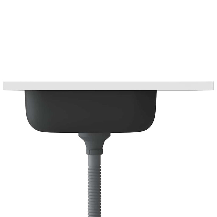 Lavello da Cucina con Scarico-Lavandino-Lavabo Argento 600x500x155 mm Acciaio