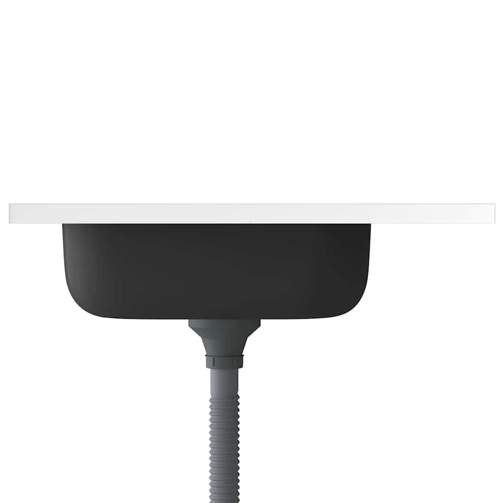 Lavello da Cucina con Scarico-Lavandino-Lavabo Argento 600x600x155 mm Acciaio