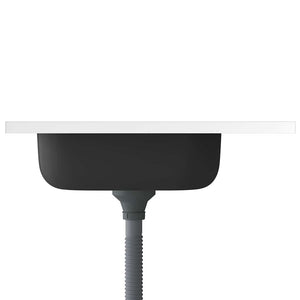 Lavello da Cucina con Scarico-Lavandino-Lavabo Argento 600x600x155 mm Acciaio