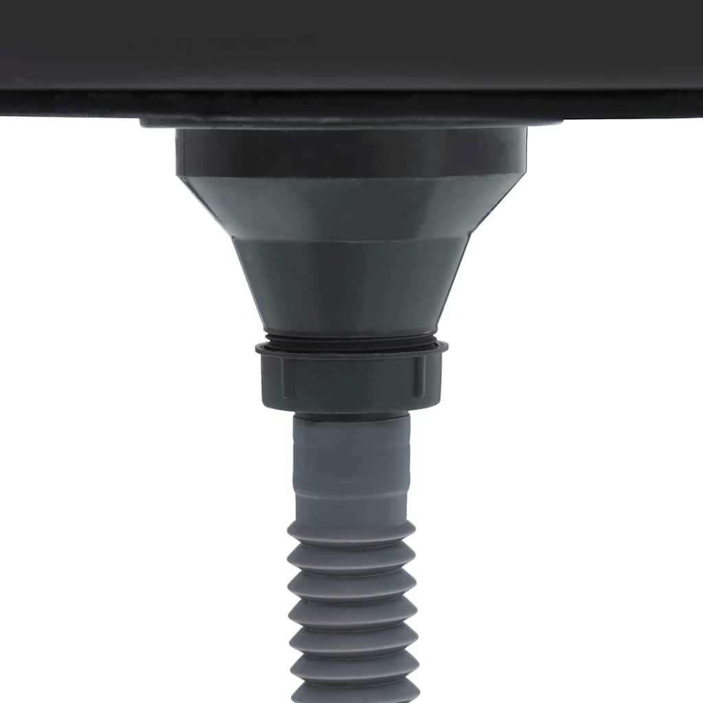 Lavello da Cucina con Scarico-Lavandino-Lavabo Argento 600x600x155 mm Acciaio