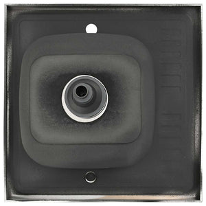 Lavello da Cucina con Scarico Argento 600x600x155 mm Acciaio 147231