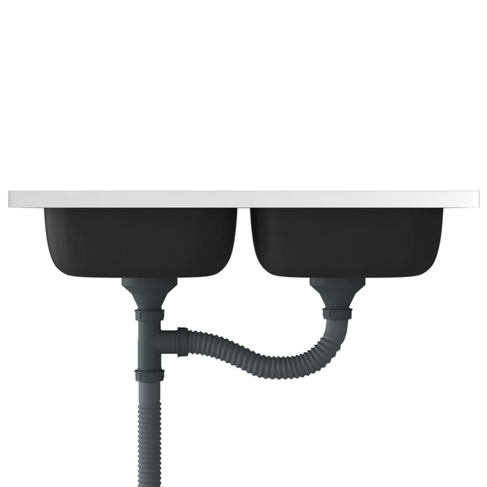 Lavello cucina doppia vasca lavello sottotop lavello cucina lavello sottotop interno casa argento 80 x 50 cm acciaio inox 02_0002429