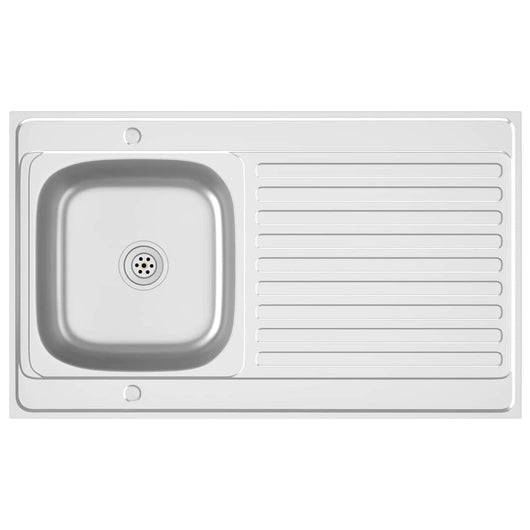 Lavello Cucina e Scolapiatti Argento 1000x600x155 mm in Acciaio cod mxl 51783