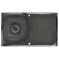 Lavello da Cucina con Scarico Argento 1000x600x155 mm Acciaio 147237