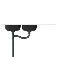 Lavello cucina doppia vasca lavello sottotop lavello cucina lavello sottotop interno casa argento 120 x 50 cm acciaio inox 02_0002433