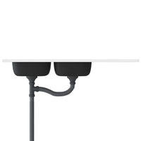 Lavello cucina doppia vasca lavello sottotop lavello cucina lavello sottotop interno casa argento 120 cm acciaio inox 02_0002434