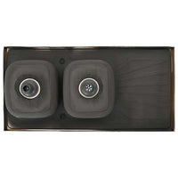 Lavello da Cucina Doppia Vasca Argento 1200x600x155 mm Acciaio 147239