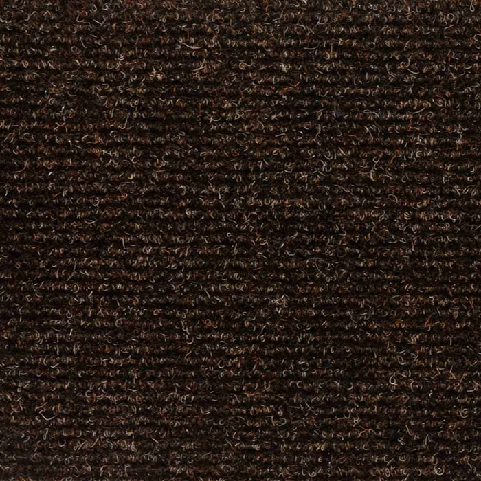 Tappetini per scale autoadesivi 15 pz 56x17x3 cm marrone semicircolari 322350